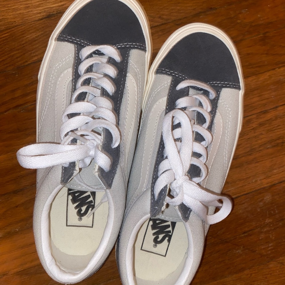 Vans Gray and White Sneakers